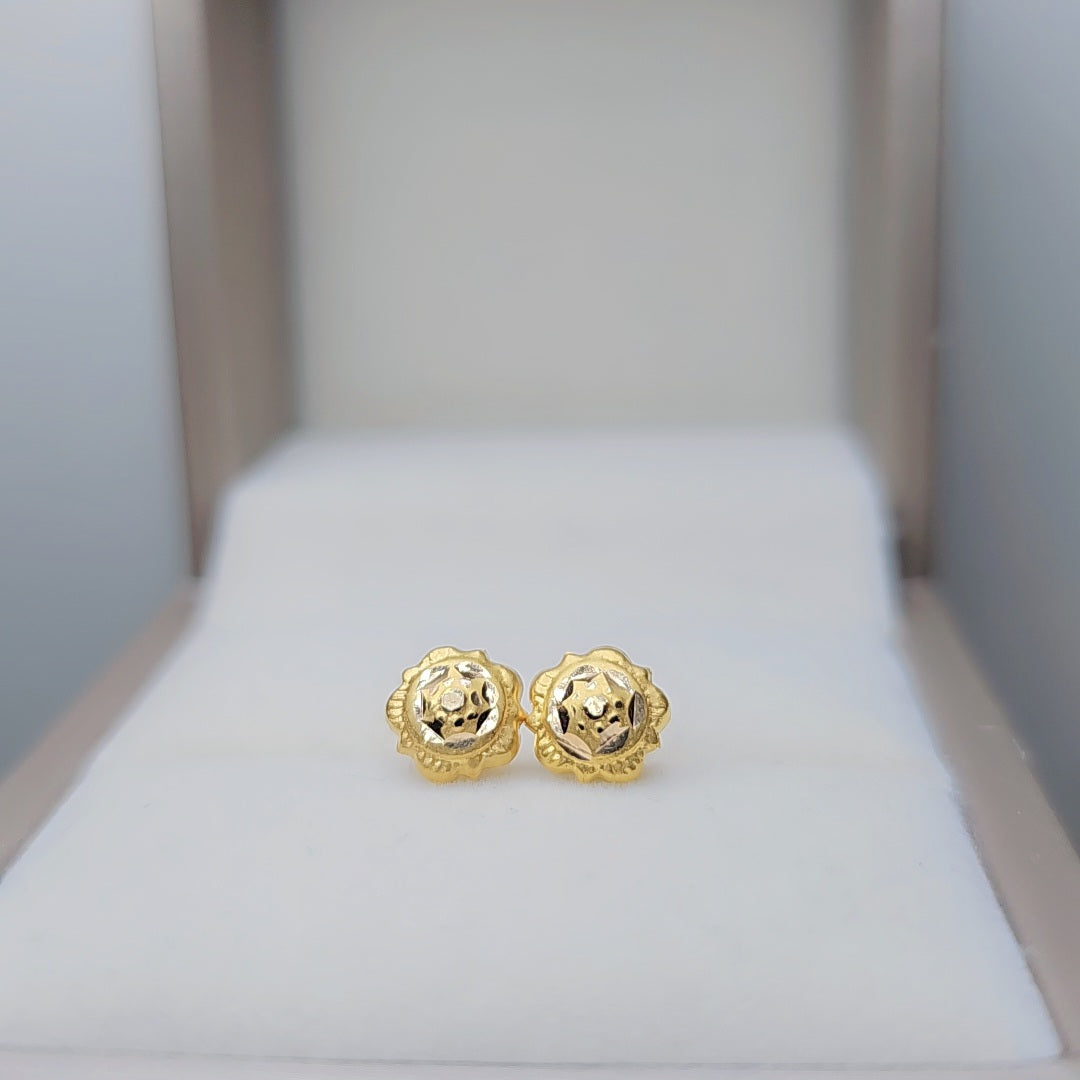 sunflower Ear studs 21.ct