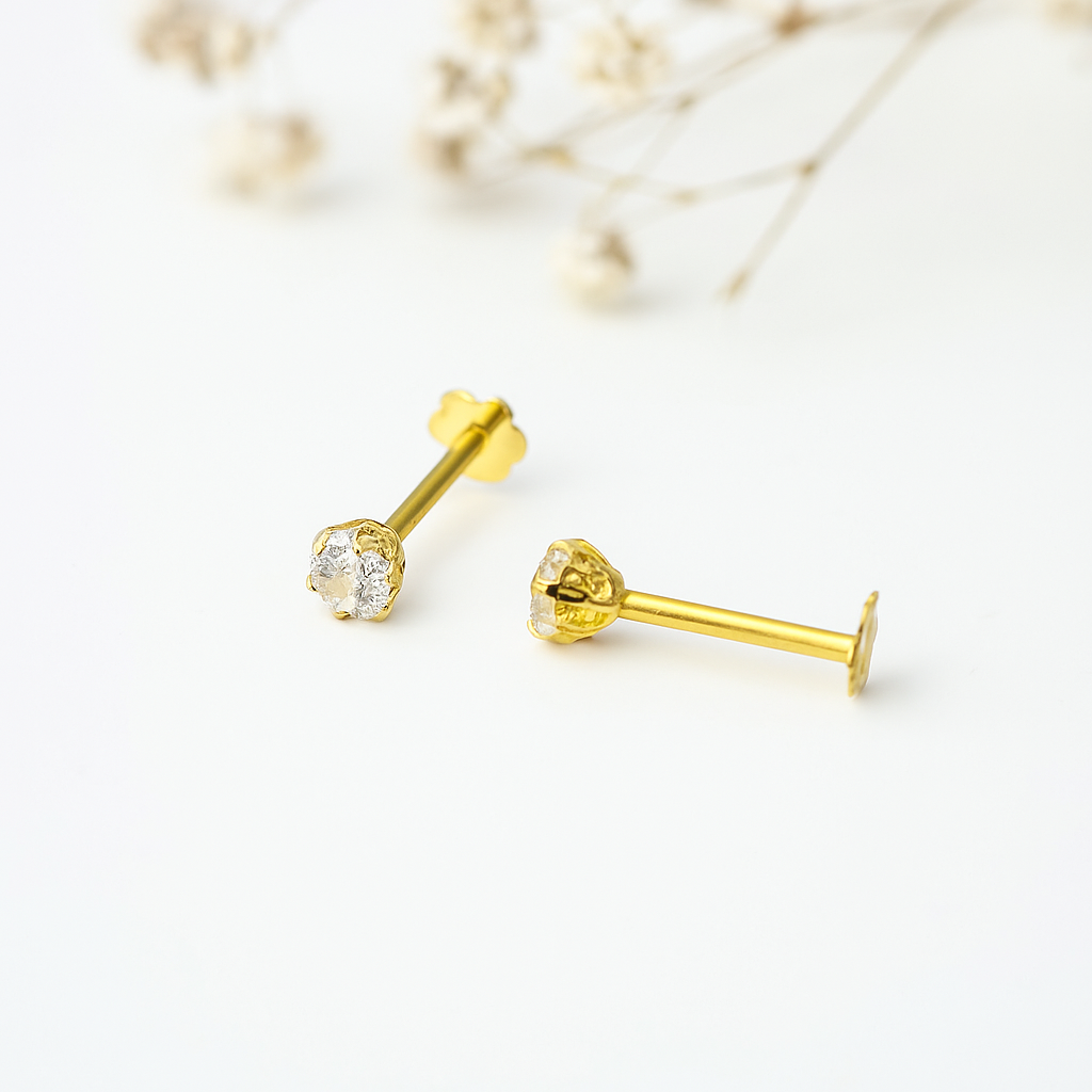 Single stone Earstuds