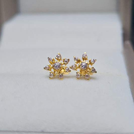 sunflower Ear studs 21.ct