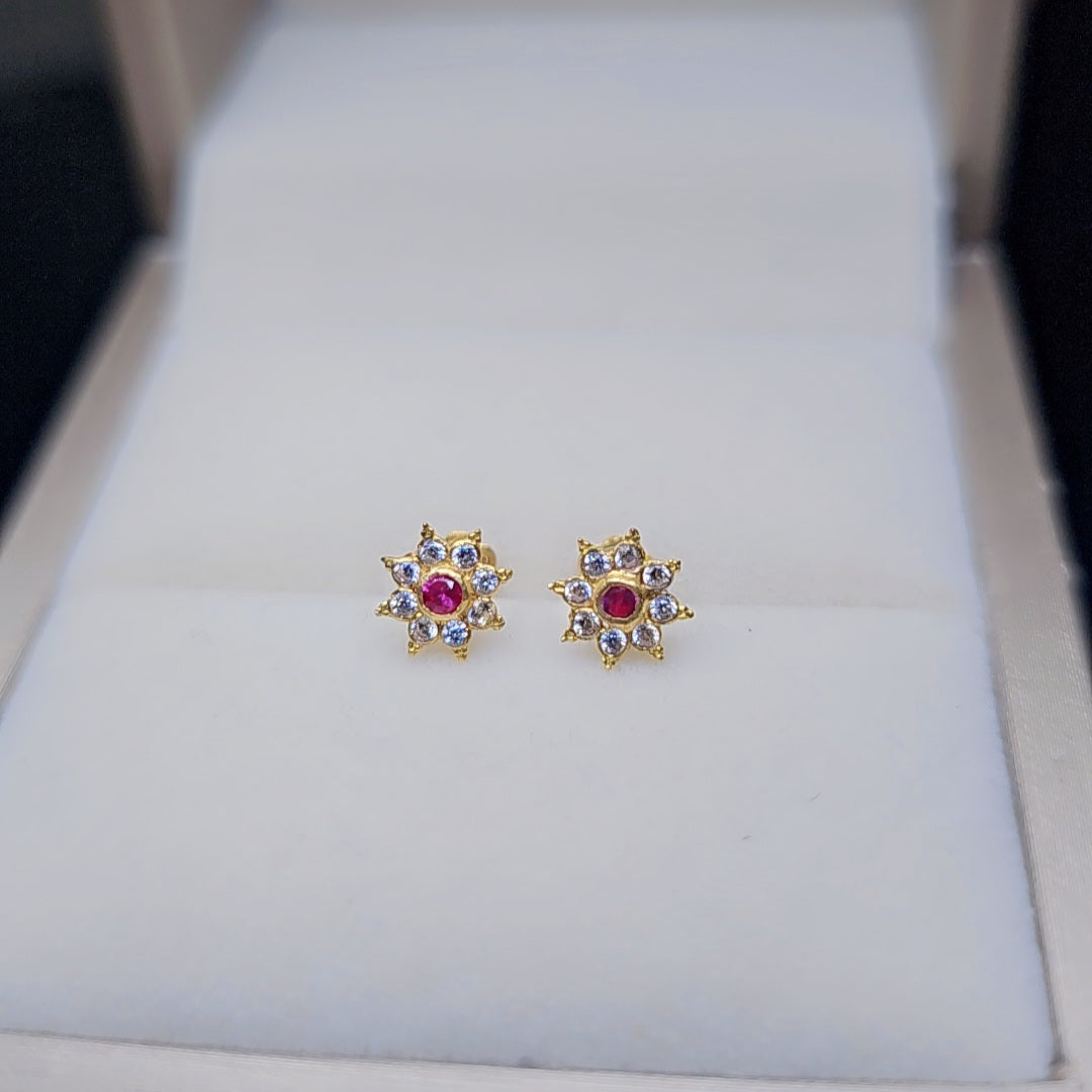 8 star Ear studs 21.ct