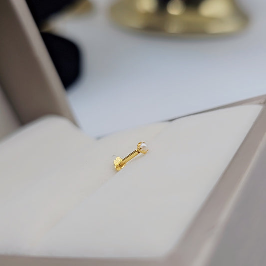 Nose pin pearl style