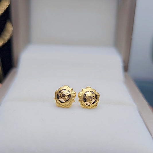 sunflower Ear studs 21.ct