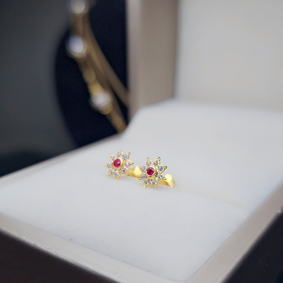 8 star Ear studs 21.ct